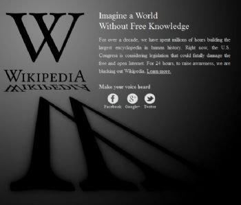 Wikipedia contra SOPA