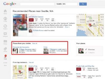 Google+ ahora te sugiere lugares recomendados por tus amigos