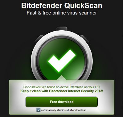 Bitdefender QuickScan, busca amenazas en tu equipo de manera Online.