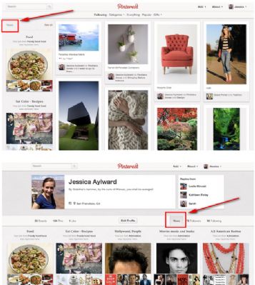 Pinterest reemplaza los botones de Actividad por una nueva sección de Noticias
