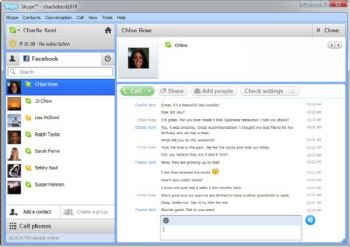 Skype 5.5 beta para Windows integra aún más servicios de Facebook